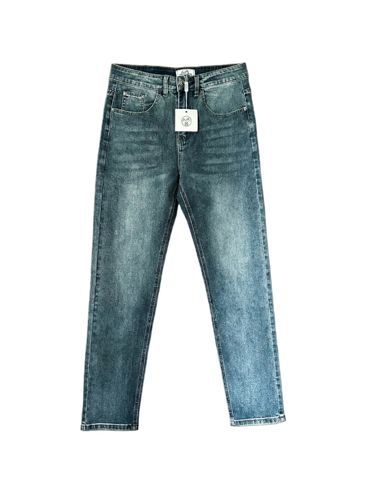 Classic Light-Wash Stretch Denim Jeans