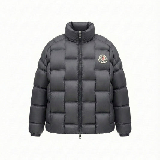 Square Quilted Embossed Back Puffer Jacket